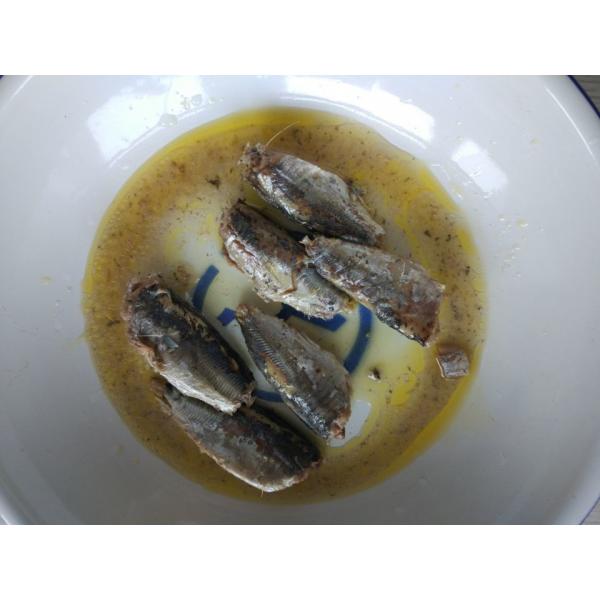 Quality Delicious Natural Canned Fish Sardines In Vegetable Oil 125g Net Weight for sale