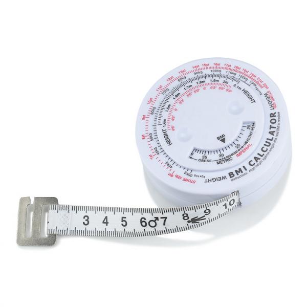 Quality 150cm Retractable BMI Body Mass Tape Measure For Body Fitness Weight Loss Measurement for sale