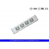 China Functional Metal Numeric Key Pad , 4 Keys Numeric Stailess Steel Keypad factory
