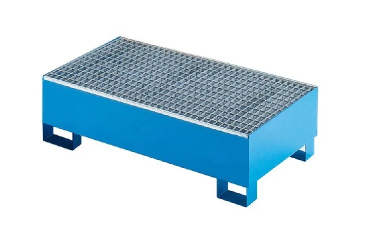 China STEEL Drum Containment Pallets For Chemical Acids Corrosives Liquid Distributed Load 1300kg factory