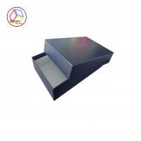 China Navy Color Jewelry Paper Gift Box / Black Cardboard Jewelry Gift Boxes for sale