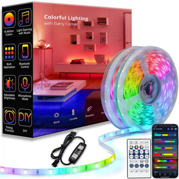 Quality APP Wifi 5V Smart LED Strip Lights 5050 SMD RGB For Holiday Party Remote for sale