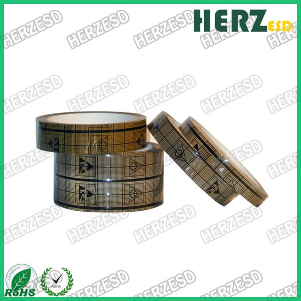 Quality Width 3-960mm Anti Static Tape , ESD Conductive Tape Black Grid Transparent Film for sale