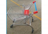 China Metal Circular Sector Supermarket Shopping Trolley With 4 Inch Wheels factory