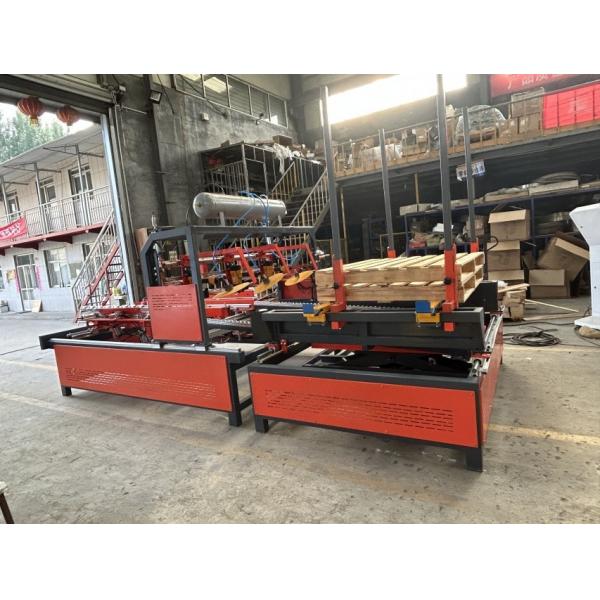 Quality Semi-Automatic Wooden Pallet Nailing Machine with Palletizer wood pallet nailing for sale