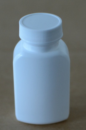 Quality 40ml HDPE Pharmaceutical Pill Bottles , Flat Medical Empty Tablet Bottles Aluminium Liner for sale