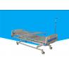 China 500 - 780mm Portable Hospital Bed , Foldable Manual Adjustable Bed With IV Stand factory