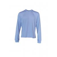 China 170 GSM 65% Polyester 35% Cotton Blue Crew Neck T-shirt for sale