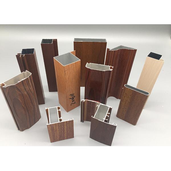 Quality Wood Grain Powder Coating Aluminium Extrusion Products 6063 6061 T4 T5 T6 for sale