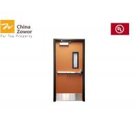 China Blue Color Powder Coated Finish 1.5 Hour Metal Emergency Exit Doors/ Single Swing/ 45mm Thick factory