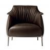 China Italian style more living room furniture PU sofa chair with chrome leg factory