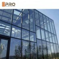 China Heatproof Glass Curtain Wall For Commercial Building Tempered Low E Spider Curtain Wall Big Size factory