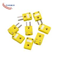 China Yellow Colour K Type Thermocouple Connector Two Flat Pin Connector Used For Semiconductor factory