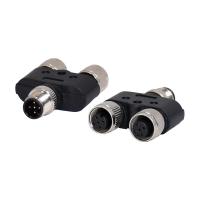Quality M12 Waterproof Connector M12 Y Distributor Male To Female Sensor Actuator for sale