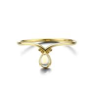 China New 1 Gram Gold Ring Designs Solid 9K Yellow Jewelry With Moonstone Available Fast Shipping factory