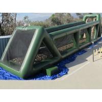 China High 80ft Green Inflatable Sports Games Long Giant Inflatable Zip Line For Adults factory