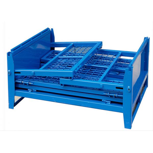 Quality ODM Collapsible Pallet Cage Box Stillage Bin Powder Coated for sale
