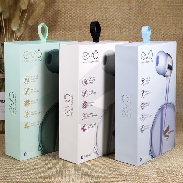 Quality Die Cut Stamping Wireless Earpods Earphone Packaging Box Full Color Printing for sale