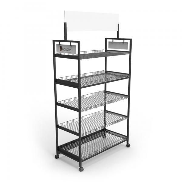 Quality Q235 Retail Wire Display Racks Metal Free Standing Wire Display Racks With for sale