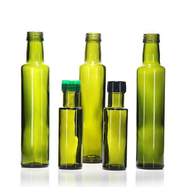 Quality 250ml Edible Vinegar Glass Oil Bottle Clear Amber Green OEM for sale