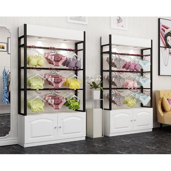 Quality Colorful Underwear Clothing Display Racks With Cabinet 1200*400*2000mm for sale