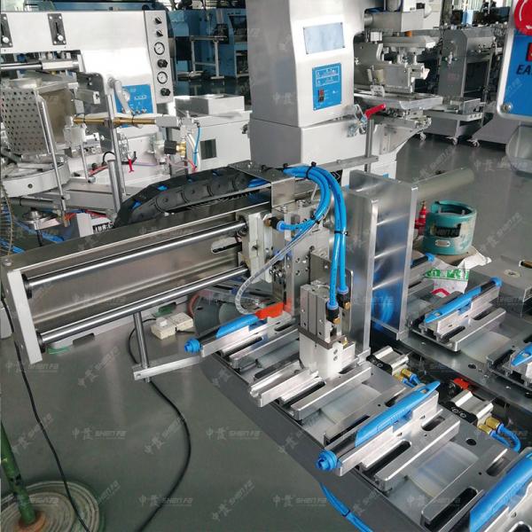 Quality Flaming Treatment Semi Automatic Pad Printing Machine For Plastic Handles for sale