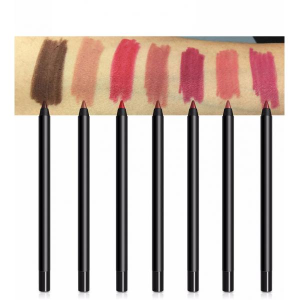 Quality Professional 7 Colors Neutral Lip Liner Pencil Private Label With Plastic Handle for sale