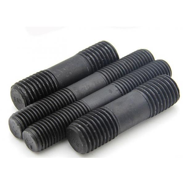 Quality Industrial Carbon Steel Double Ended Bolts M4 - M48 With Nuts Black Color for sale