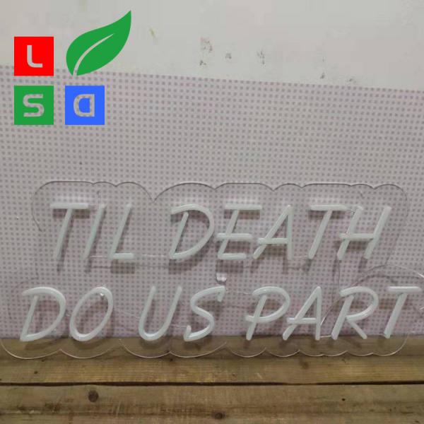 Quality Party Decoration White LED Neon Signs High Brightness Letter Lights for sale