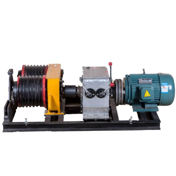 Quality Safe 5 Ton  Double Drum Electric Cable Pulling Winch Machine for Power Construction for sale