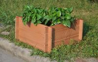 China Eco-Friendly Brown WPC Outdoor Furniture , Square Wood Plastic Composite Flower Pot factory