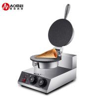 China CE Certified Electric Stainless Steel Waffle Baker Machine for Ice Cream Waffle Cones factory