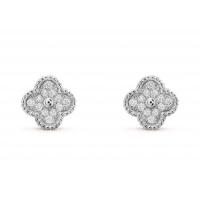 China 0.24ct 18k Gold Diamond Earrings , 10mm Diamond Ear Studs 2.37g Weight for sale