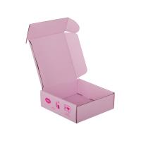 Quality Pink Cosmetic Paper Packing Boxes CMYK Color With Hot Stamping Logo for sale