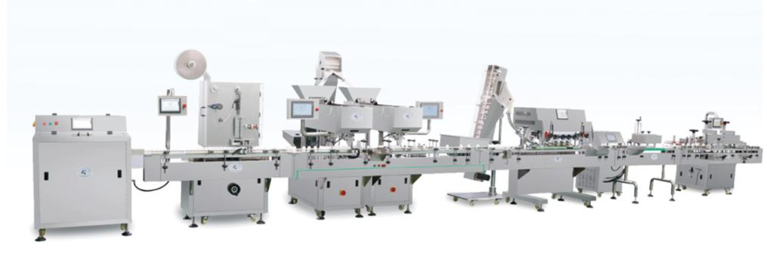 China Fully Automatic Tablet Counting And Filling Machine / Capsule Bottling Production Line for sale