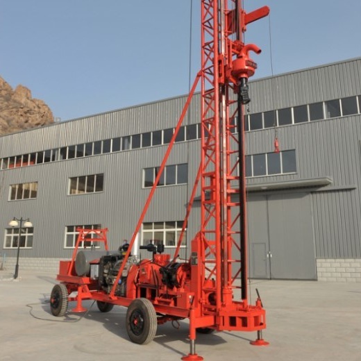 Quality Four Wheel Trailer Mounted Drill Rig For Agricultural Irrigation for sale