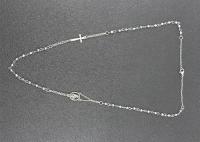 China Fancy Catholic Silver Color Jesus Cross Jewelry With Handmade Long Bead factory