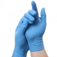 Quality 12X24CM Nitrile Safety Gloves / En455 Nitrile Gloves S M L XL for sale