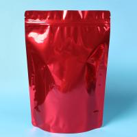 Quality Customized Red Tea Packaging Bags With Zipper / Coffee Bean Pouches for sale