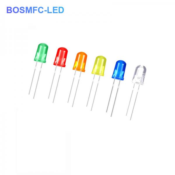 Quality 5mm Light Emitting Diode , White Red Green Blue Yellow Orange Dip Type LED for sale