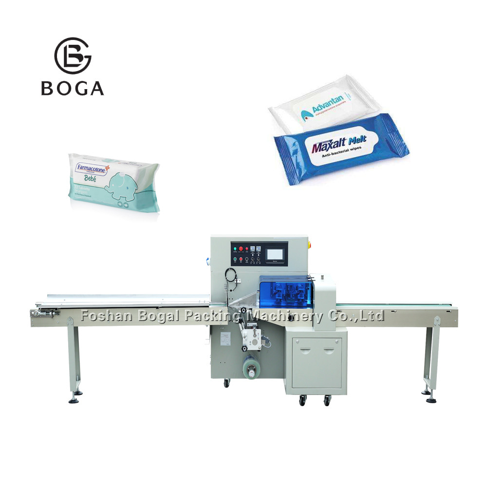 China BG-250X automatic pouch packing machine SS304 rotary flow wet tissue packaging machine factory factory