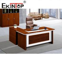 China Wood Veneer Top Executive Desk And Chair Wood Office Desk Set With File Cabinet factory