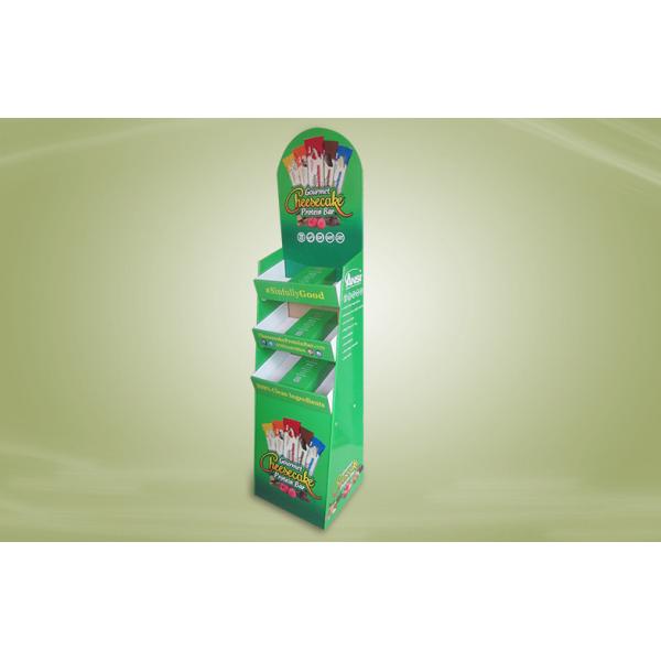 Quality Green Cardboard Free Standing Display Units For Promoting Cookies / Snacks for sale