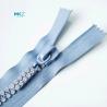 China Blue Double Row #3 #5 #8 Diamond Zippers Teeth Run Smoothly factory