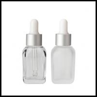 China Clear Square Glass Dropper Bottles Bpa Free For Essential Oils Aromatherapy factory