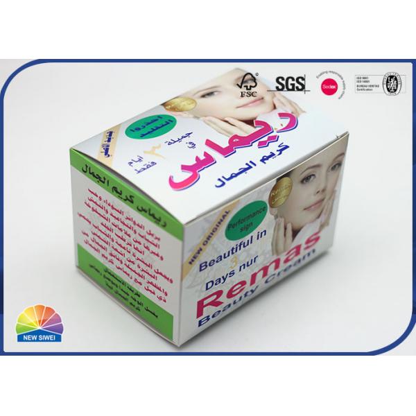 Quality Cosmetics Paper Packaging Folding Carton Box With Custom Size Print for sale