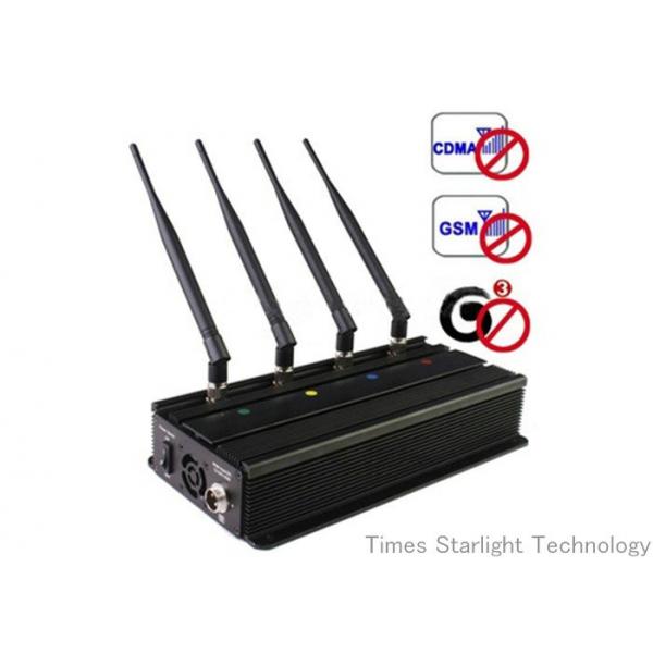 Quality Desktop Smart Cell Phone Signal Jammer , Cellular Phone GPS WiFi Jammer for sale