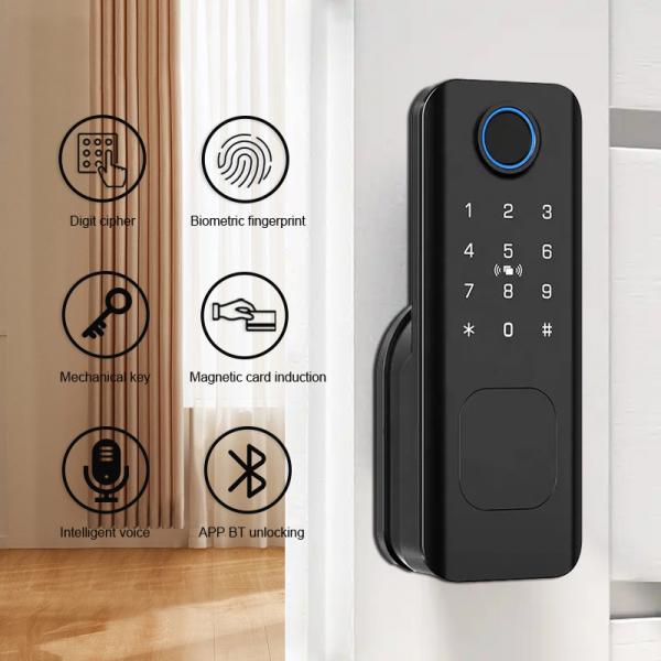 Quality TTLock Remote Access Door Locks Smart Digital Code Card Fingerprint Keyless Unlock for sale