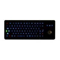 Quality IP67 Dynamic Water Proof Marine Black Metal Keyboard With Track Ball for sale