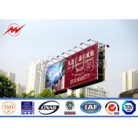 China Multi Color Roadside Outdoor Billboard Advertising , Steel Structure Billboard factory